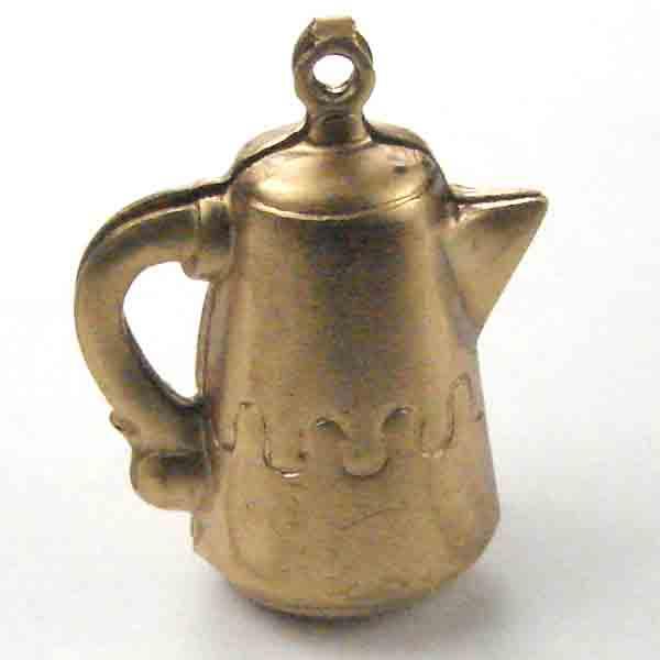 Brass 21x16MM Coffeepot 3-D