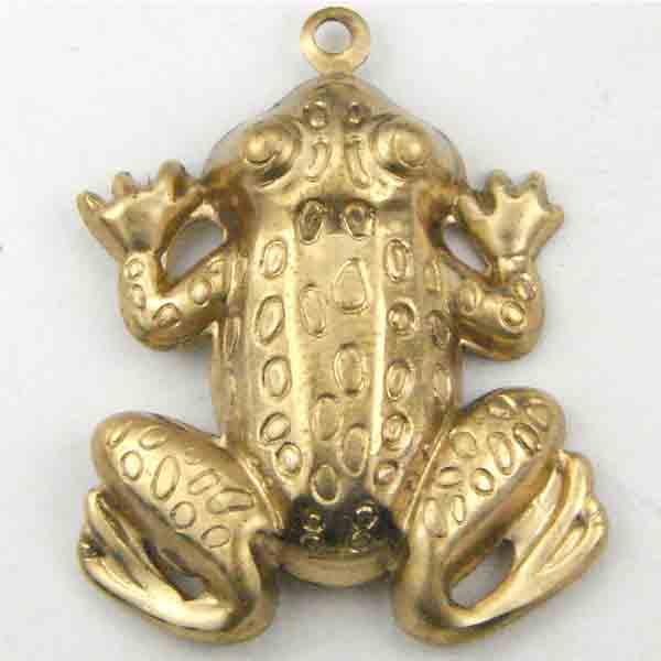 Brass 22X20MM Frog Stamping