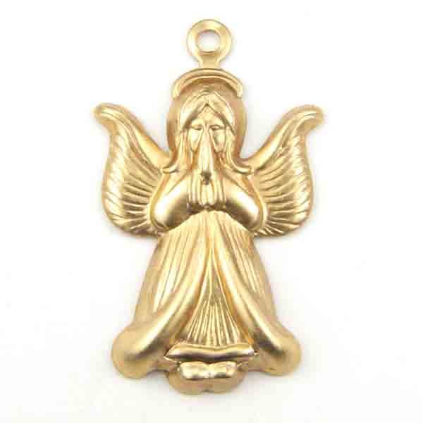 Brass 22x16MM Kneeling Angel