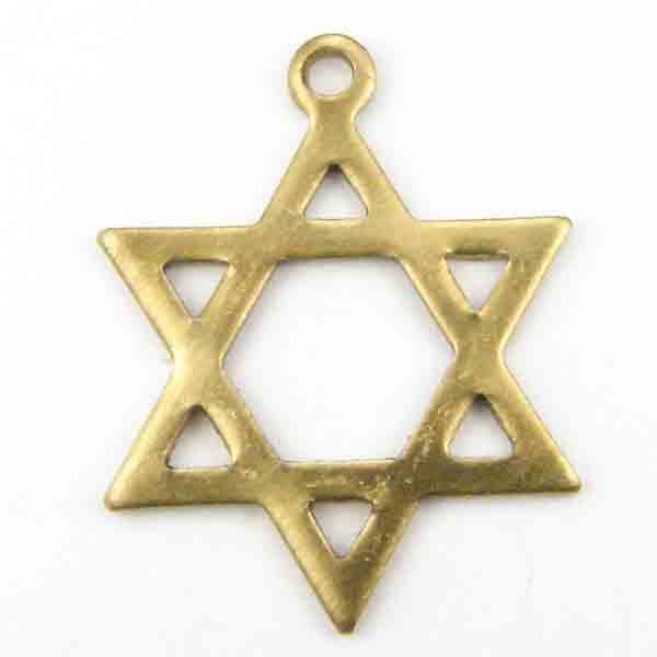 Brass 22x17MM Star Of David