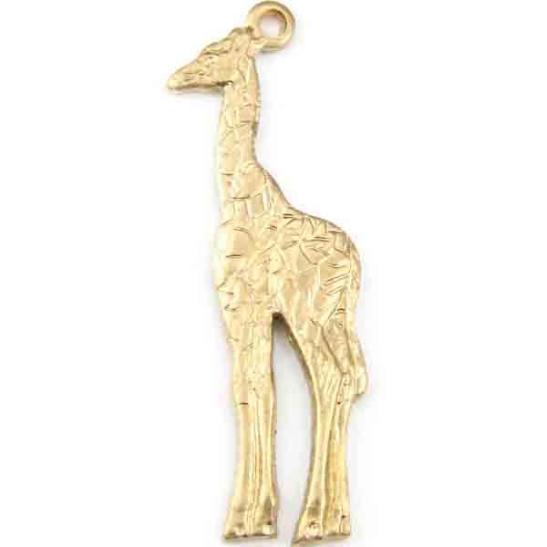 Brass 22x7MM Giraffe Stamping