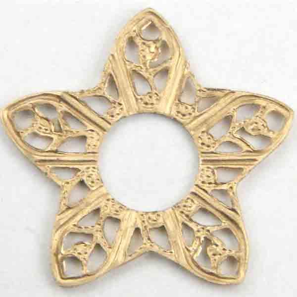 Brass 23MM Filigree Star