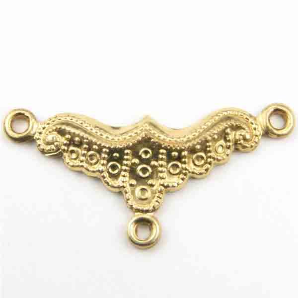 Brass 23x10MM Fancy 2 to 1 Chandelier Connector