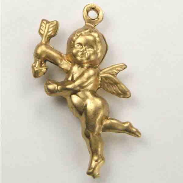 Brass 27x15MM Cherub 3-D