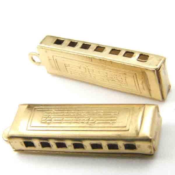 Brass 24x7MM Hollow Harmonica