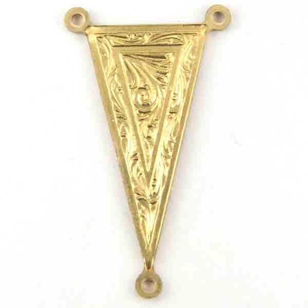 Brass 25x15MM Triangle 2 to 1 Connector