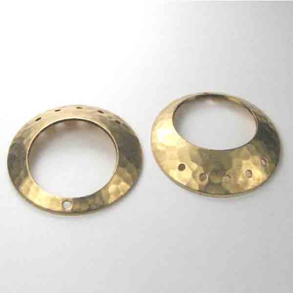 Brass 26MM Domed Hammered Ring