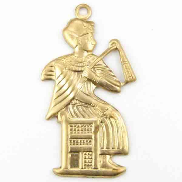 Brass 26x15MM Seated King Tut