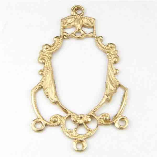 Brass 28x16MM Chandelier Earring 1 to 3 Loop