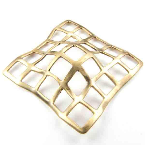 Brass 29MM Wavy Openwork Square