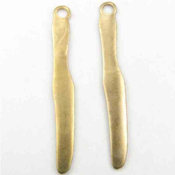 Brass 29x4MM Knife Pendant Charm