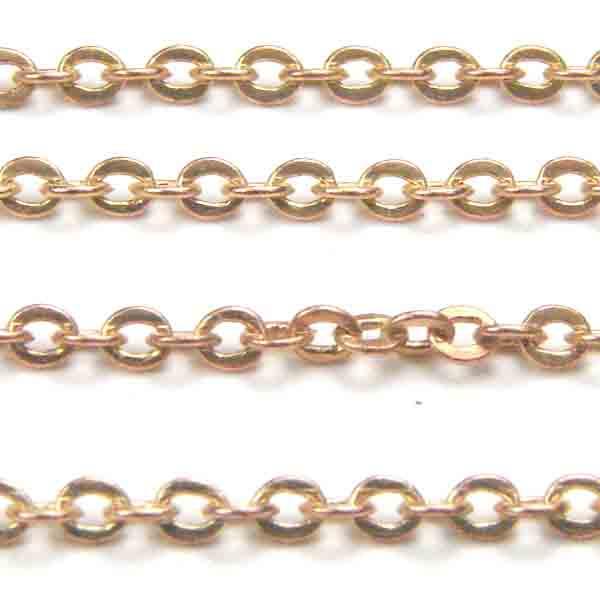Brass 2x1.5MM Flat Cable Chain