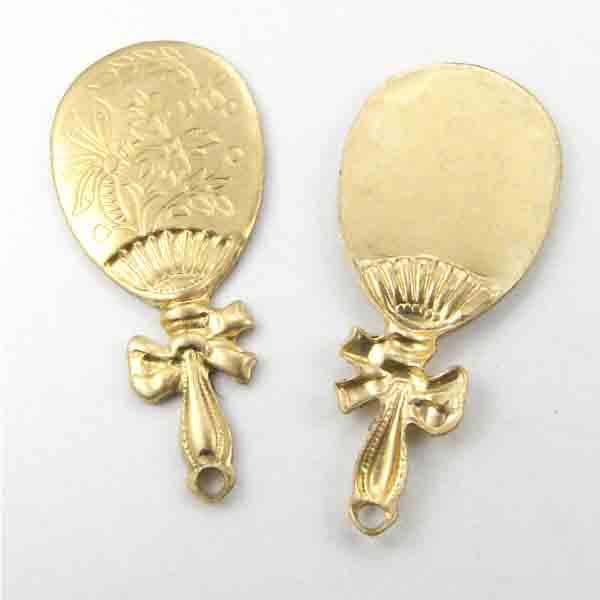 Brass 30x15mm Hand Mirror