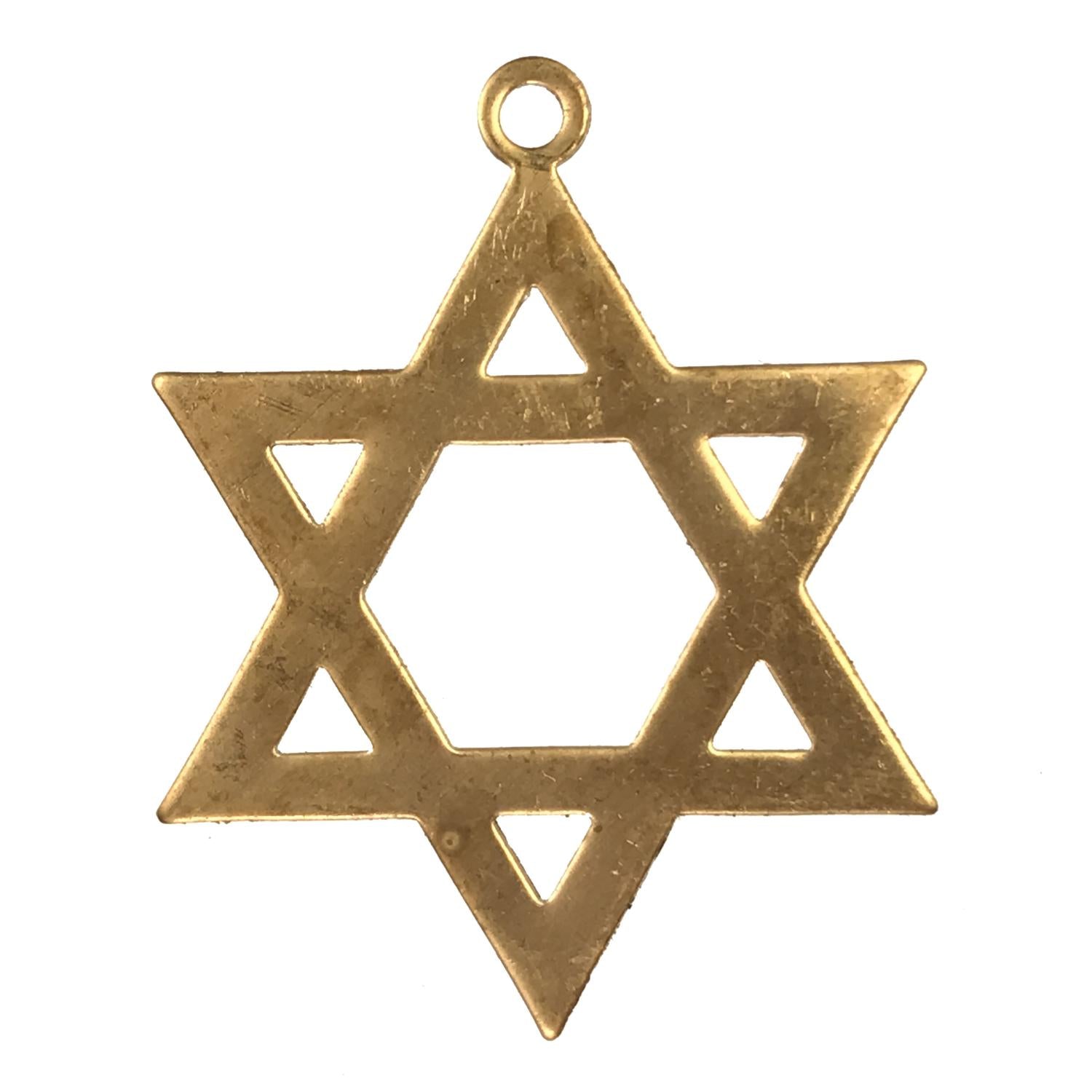 Brass 34MM Star of David