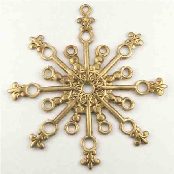 Brass 38mm Snowflake
