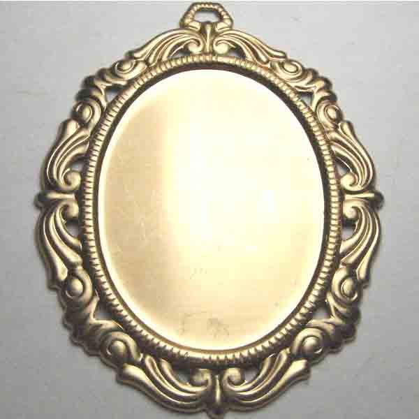 Brass 40X30MM Ornate Setting