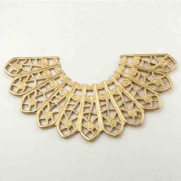Brass 44x21MM Filigree Arc