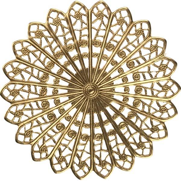 Brass 45MM Round Filigree
