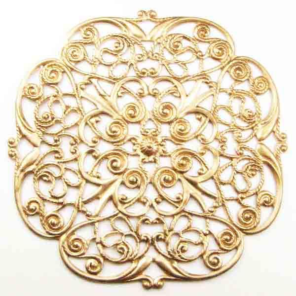 Brass 48MM Round Filigree