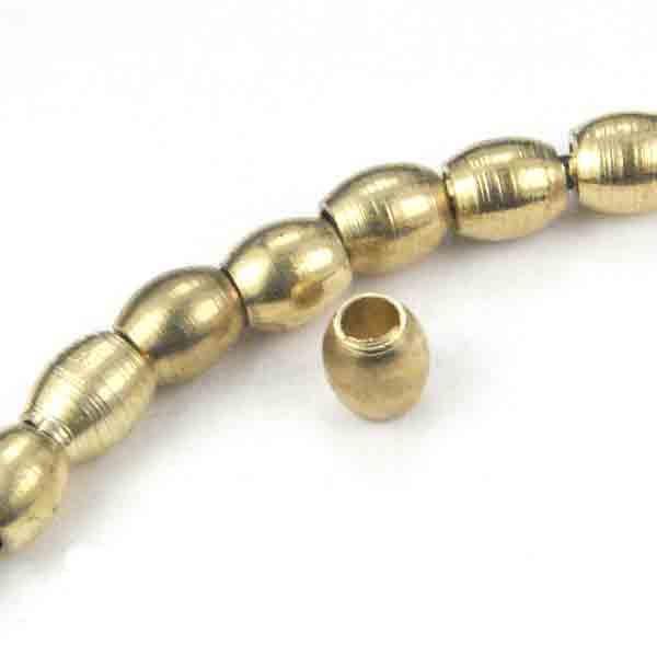 Brass 4MM Solid Machined Oval