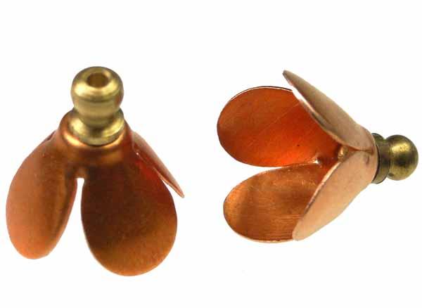 Brass 4 Petal Cap/Cone 15x12MM