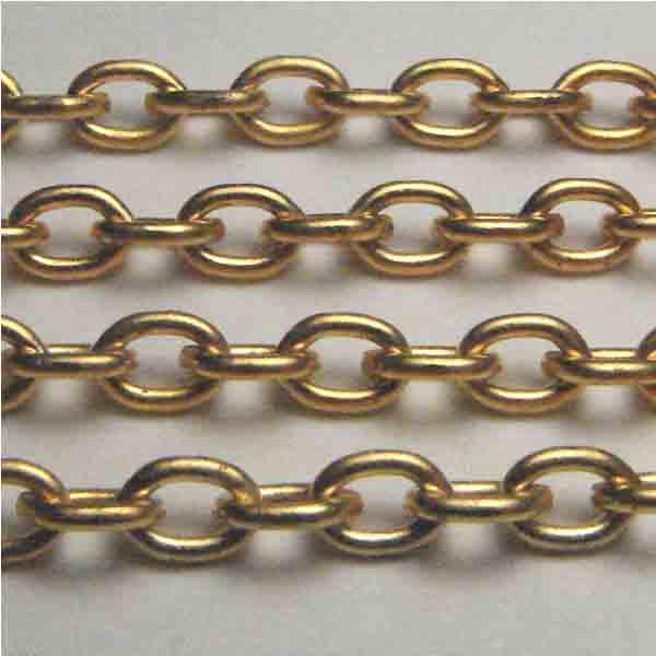 Brass 5X3.5MM Smooth Oval Chain