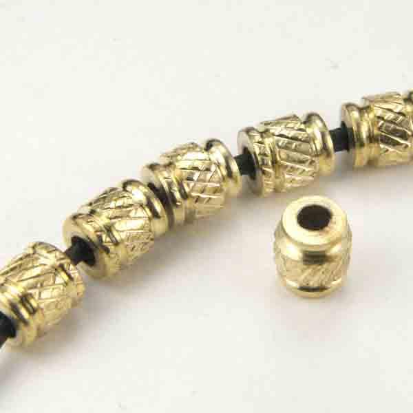 Brass 5X4 Textured Cylinder