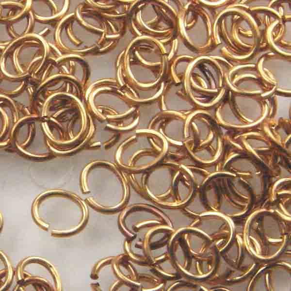 Brass 5x4MM 22 Gauge Oval Jump Ring