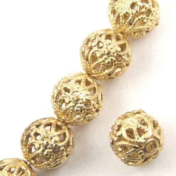 Brass 6MM Filigree Ball