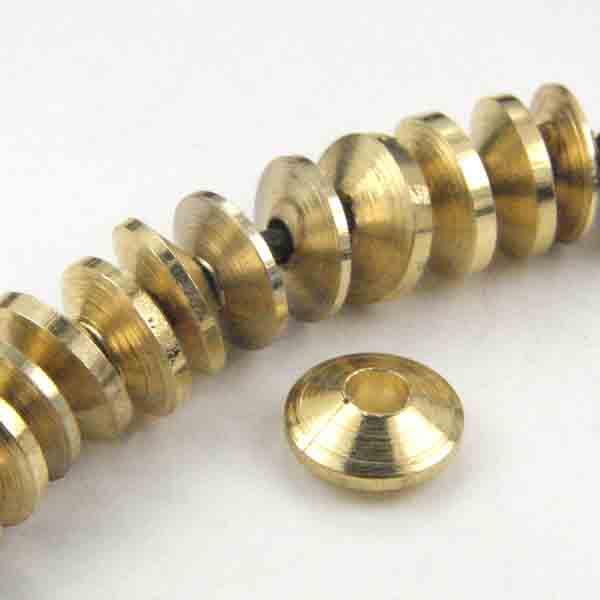 Brass 6X2MM Solid Machined Rondelle