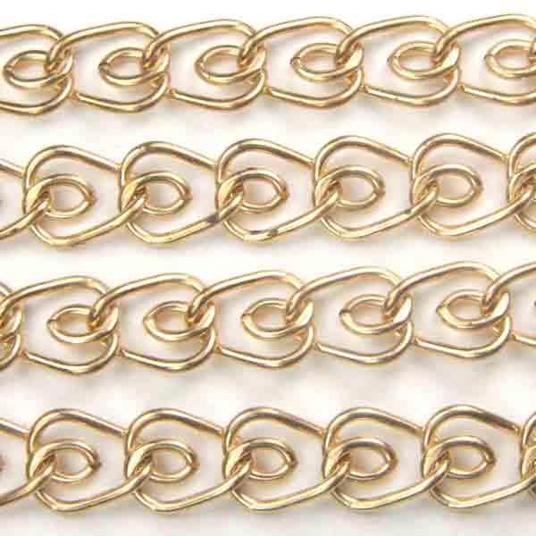 Brass 6X7MM Heart Link Chain