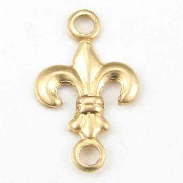 Brass 7MM Fleur De Lis Connector