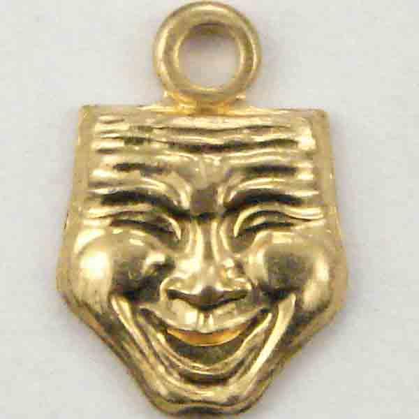 Brass 7x6 Comedy Mask