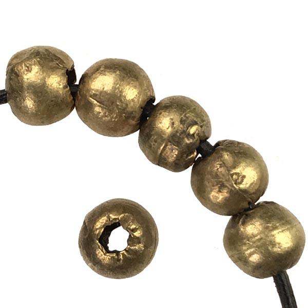Brass 8-9MM Hand Formed Ball With 2MM Hole