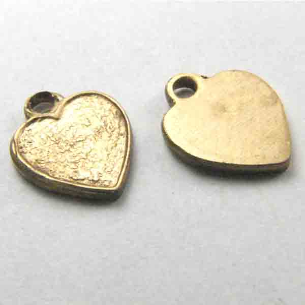 Brass 8MM Heart Textured