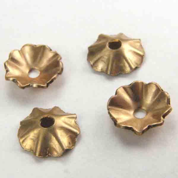 Brass 8MM Ruffled Flower