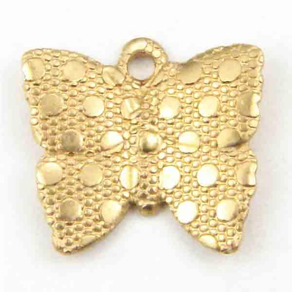 Brass 8x9MM Spotted Butterfly