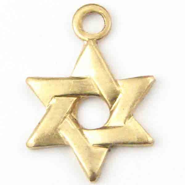 Brass 9MM Star Of David