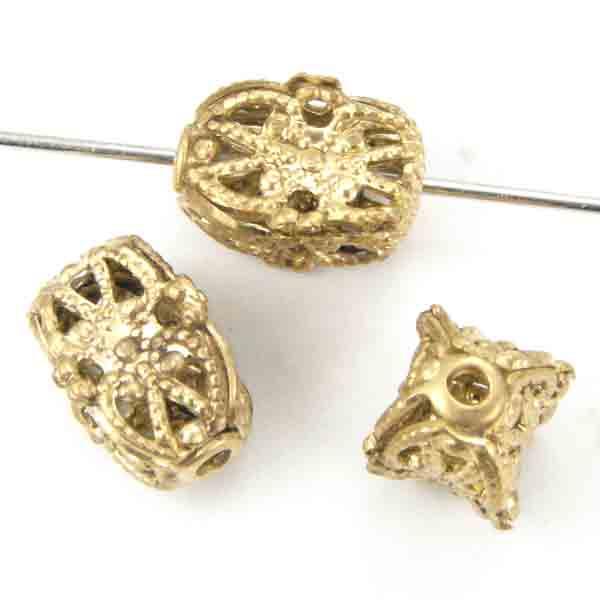 Brass Filigree Barrel 10X7MM