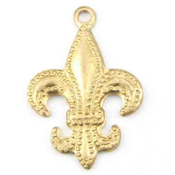 Brass Fleur De Lis 15X12MM