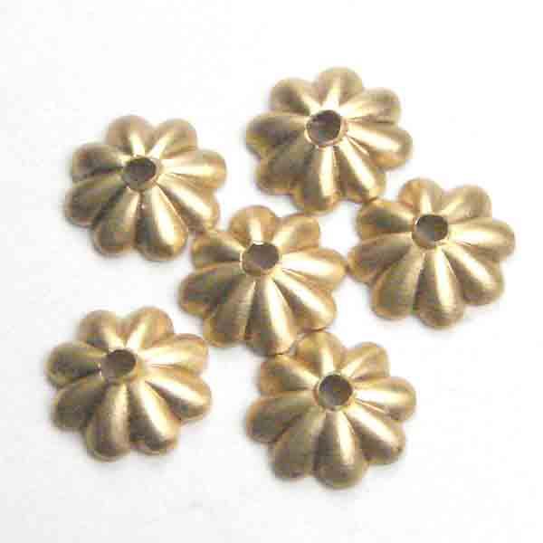 Brass Fluted Cap For 7MM And Larger Beads