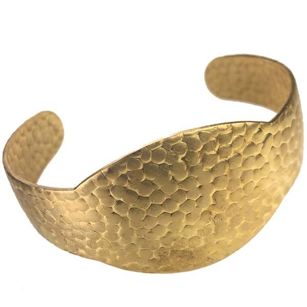 Brass Hammered Cuff .5 Inch-1.25 Inch