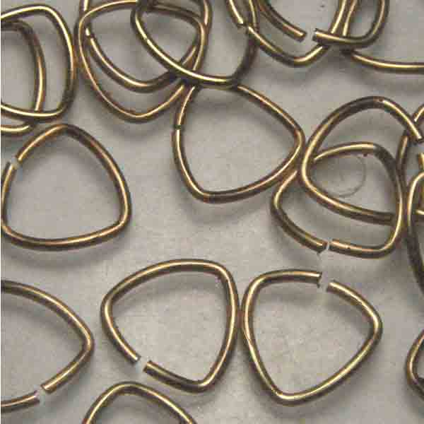 Brass Jump Ring Triangle 10MM