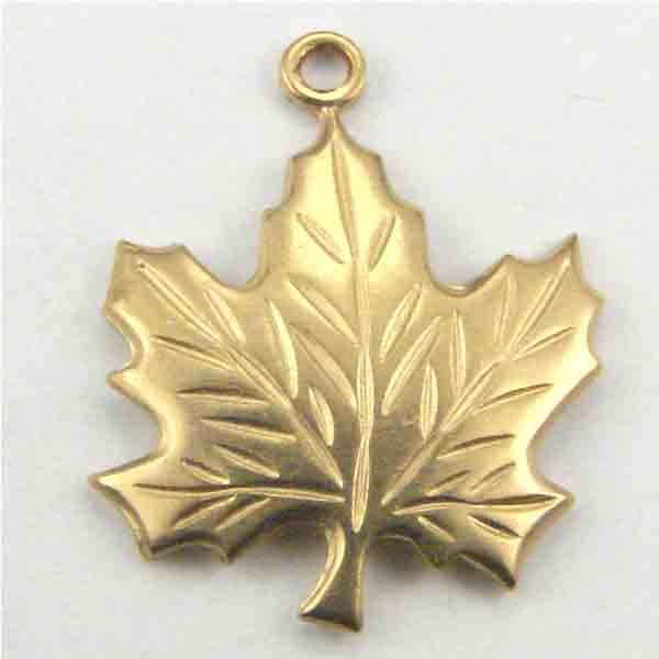 Brass Maple Leaf 16MM