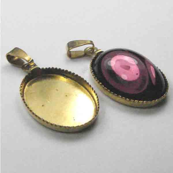 Brass Pendant Setting For 18X13MM Stone
