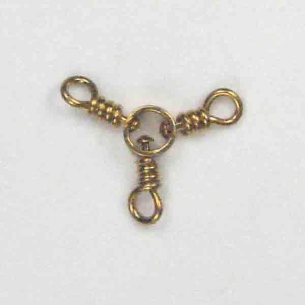 Brass Plate 12MM 3 Way Swivel Connector