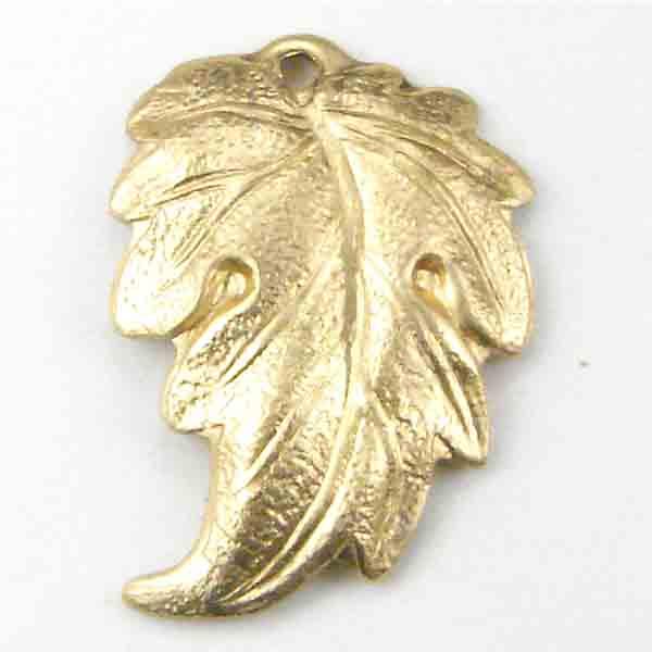 Brass Right Facing 18x13MM Leaf