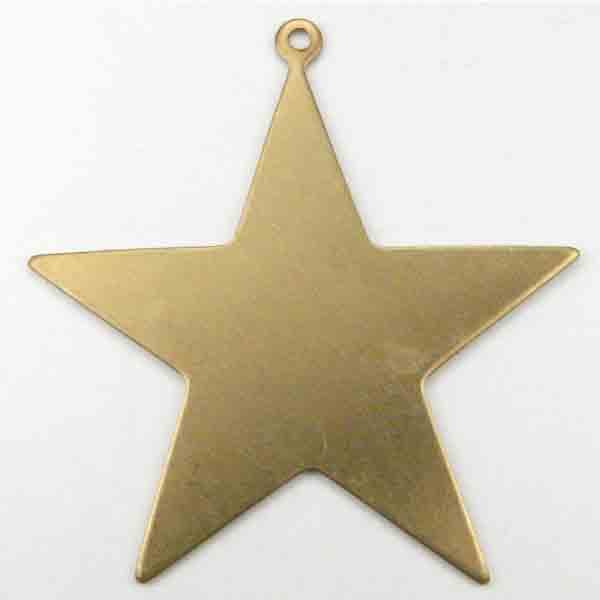 Brass Star 37MM Thin Stamped