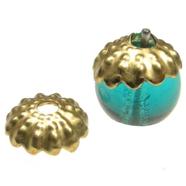 Brass Textured Bead Cap for 8MM Bead