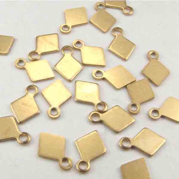 Brass Thin 5MM Diamond Pendant Drop